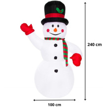 Inflatable snowman IP44 for outdoor Springos CL4055 240 cm