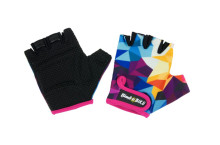 Bicycle gloves VELVET, children, size: M, blue/yellow/violet