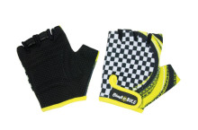 Bicycle gloves RACE, children, size: S, yellow/black