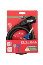 Cable lock PREMIUM SECURITY, Ø15x1200mm, black