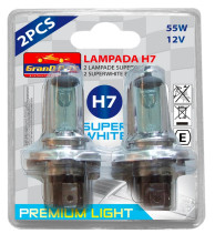 Halogen high power bulbs H7 12V 55W SUPERWHITE, 2 pcs