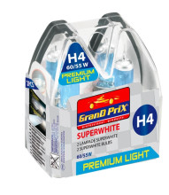 Halogēna lieljaudas spuldzes H4 SUPERWHITE, 2 gab