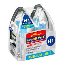 Halogen high power bulbs H1 SUPERWHITE, 2 pcs