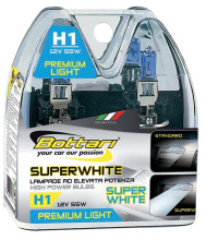 Halogen bulbs H1 SUPERWHITE, 2 pcs