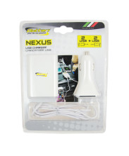 Car charger x 4 USB cable: 1.5M - output 2.4 A + 2.4 A NEXUS