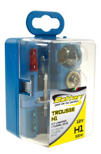 Halogen bulb kit complete with fuses TROUSSE H1