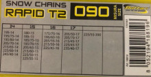 Цепь противоскольжения сетчатого типа, 9 мм, размер 090 RAPID T2