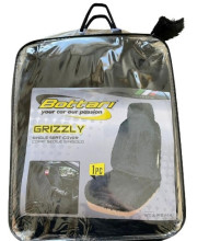 Plush car seat cover ''GRIZZLY'', black