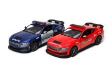 KINSMART Automobilio modelis 2024 Ford Mustang Dark Horse (Police/Firefighter), scale 1:38