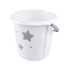 Bucket deco 10L Ilvie &quot;Stars&quot; Ø30x28cm white