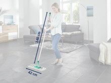 LEIFHEIT Floor Brush with aluminium handle Profi XL cotton plus 42cm