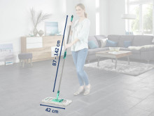 LEIFHEIT Floor Brush with Telescopic Handle Profi XL micro duo 42cm