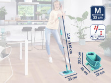 LEIFHEIT Floor Cleaning Set Clean Twist M Ergo Mobile