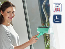 LEIFHEIT Logu birstes nomaināmā švamme Window &amp; Frame Cleaner L micro duo