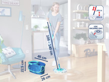 LEIFHEIT Набор для уборки пола Rotation Disc Mop Ergo + гр. влажный до. Энергетический очиститель 1л