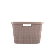 Laundry basket Jute 46L 59x39x26cm pink