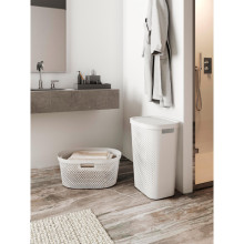 Infinity Recycled Laundry Basket 40L 59x39x27cm white