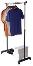 Deluxe Clothes Rack Black 88x43x98-175cm black