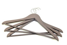 Clothes hangers 3 pcs wooden Wood 44,5cm assorted, black/blue/light grey/white