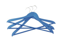 Clothes hangers 3 pcs wooden Wood 44,5cm assorted, black/blue/light grey/white