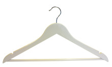 Wooden clothes hangers 3pcs white