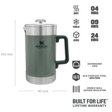 "Stay-Hot French Press" 1,4 l žalias