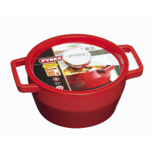 2.2L PYREX round cast iron/Ø20cm/red