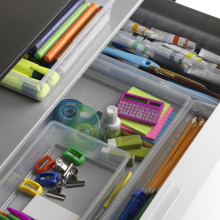 Box Sistemo Organizer 3 22.5 x 7.5 x 5 cm transparent/light grey