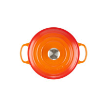 Le Creuset Чугунная круглая кастрюля Ø24 см / 4,2 л оранжевая