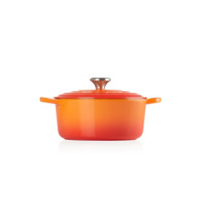 Le Creuset Чугунная круглая кастрюля Ø24 см / 4,2 л оранжевая