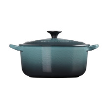 Le Creuset Čuguna katls apaļš Ø20cm / 2,4L zilganzaļš