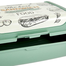 Food storage container click-box midi 1L Carla &quot;Sandwich&quot; 17x13x7cm green