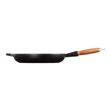 Le Creuset Cast iron pan with wooden handle Ø28cm mat black 