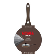 Natura frying pan with glass lid Ø24cm induction brown