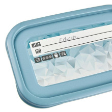 Set of food containers rectangular 2x2L Mia &quot;Magic Ice&quot; transparent/blue