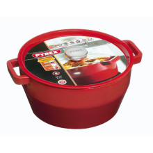 Katls 6.3L PYREX apaļš čuguna/Ø28cm/sarkans