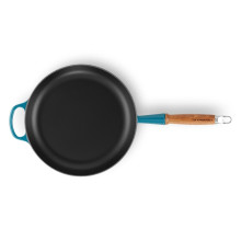 Le Creuset Cast iron pan with wooden handle Ø28cm blue