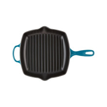 Le Creuset Čuguna grillpanna kvadrātveida 26x26cm zila