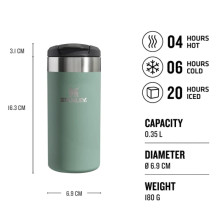 &quot;Thermos&quot; puodelis &quot;The AeroLight Transit Mug&quot; 0,35 l mėlynai pilkos spalvos