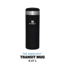 Termokrūze The AeroLight Transit Mug 0,47 L melna