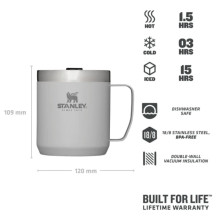 Krūze The Stay-Hot Camp Mug Classic 0,35L gaiši pelēka