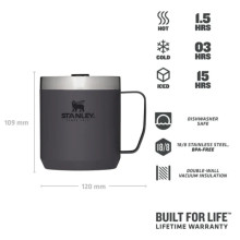 Krūze The Stay-Hot Camp Mug Classic 0,35L tumši pelēka