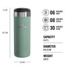 &quot;Thermos&quot; puodelis &quot;The AeroLight Transit Mug&quot; 0,47 l mėlynai pilkos spalvos