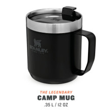 Krūze The Stay-Hot Camp Mug Classic 0,35L matēti melna