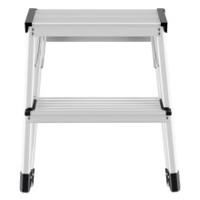 Folding step bench D60 StandardLine / aluminium / 2x2 steps