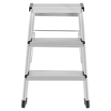 Folding step bench D60 StandardLine / aluminium / 2x3 steps