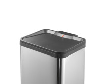 Waste sorting bin with pedal Öko duo Plus M / 2x9L / Stainless steel