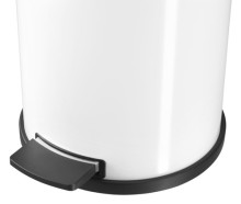 Solid L waste bin with galvanised inner tank / 18L / white