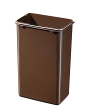 Waste sorting bin with pedal Öko duo Plus L / 17+9L / Stainless steel