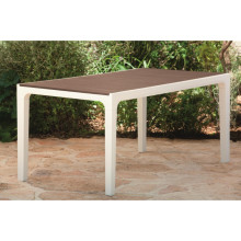 Garden table Harmony white/beige